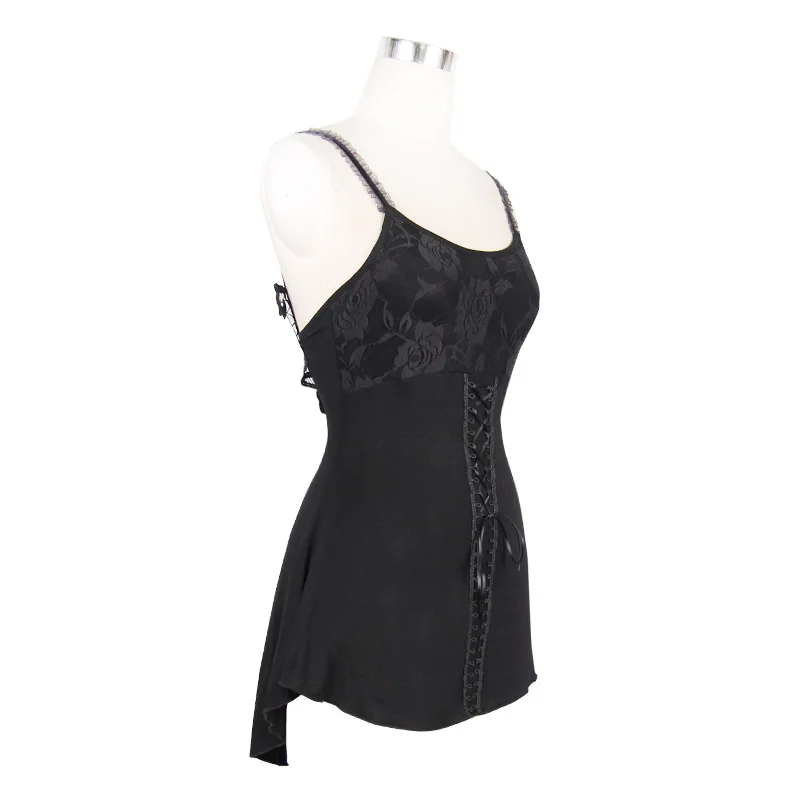 Панк Холтер без спинки жилет готический рок женские летние Спагетти ремень