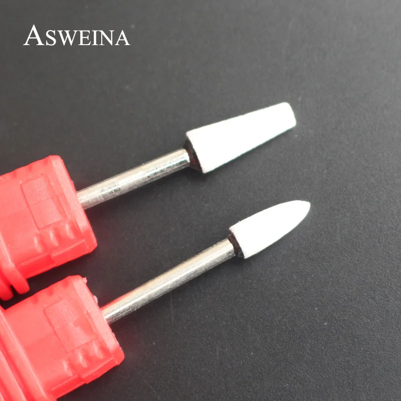 ASWEINA, 1 шт., белый цвет, керамический камень, сверло для ногтей, инструменты для дизайна ногтей, Электрический Маникюрный аппарат, аксессуары, резак, пилки для ногтей