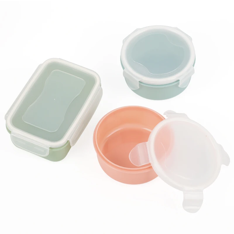 Пластиковая влагостойкая круглая для хранения еды коробка приправа контейнеры