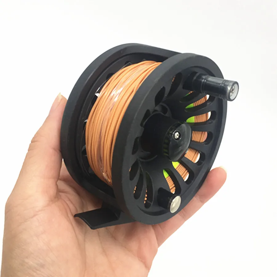 Катушка и линия комбо 3 8wt Серебряная катушка для нахлыстом шнур WF Fly Line Loop набор