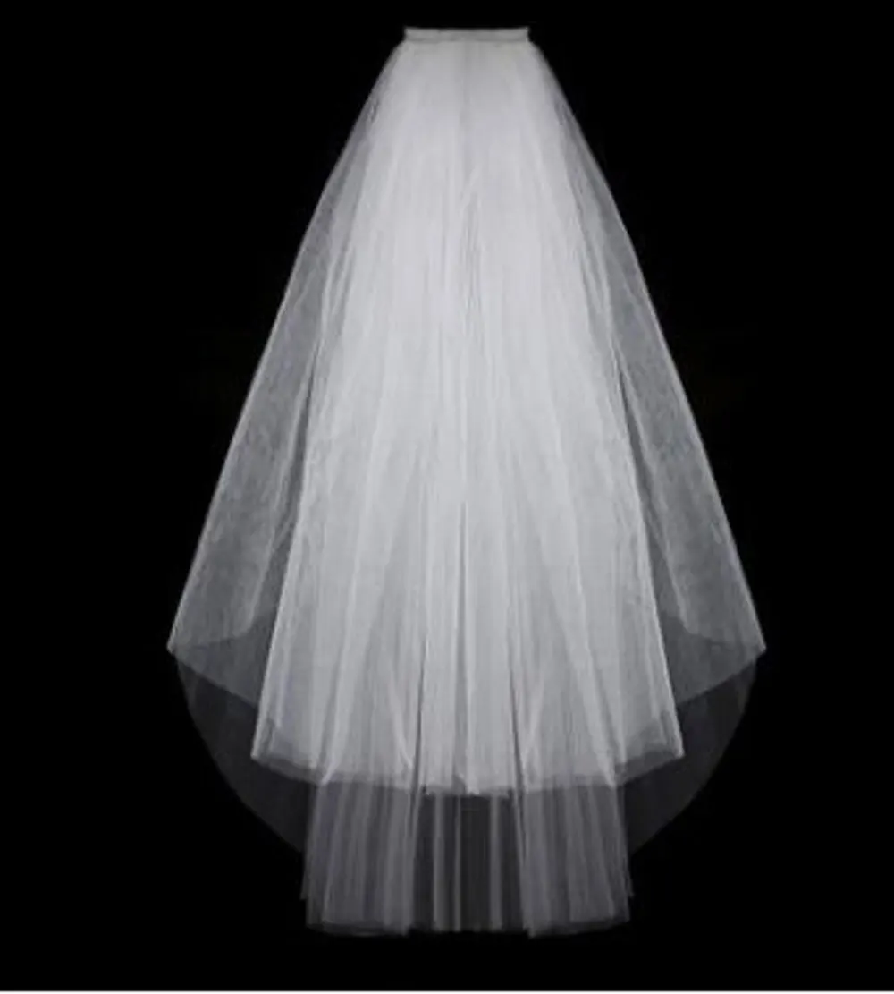 Wowbridal Простые короткие тюлевые Свадебные вуали дешевые 2021 белого цвета и