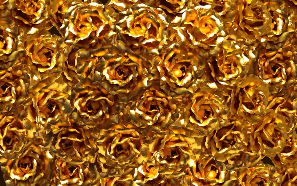 3D Printing Curtains High Quality Lifelike Beautiful Golden Flowers Bedroom Living Room CL-065 | Дом и сад