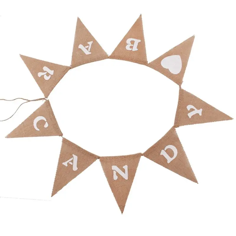 

Huiran Jute Heart Burlap Candy Bar Banner Baby Shower Party Decorations Party Wall Rustic Wedding Banner Event Party Supplies