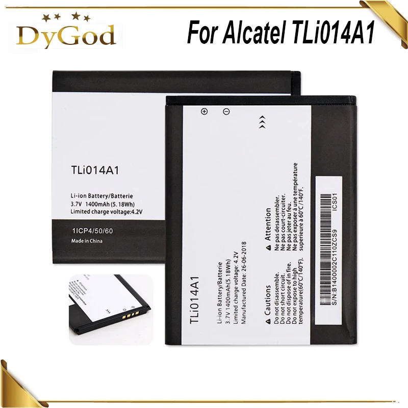 Аккумулятор DyGod 1400 мАч TLi014A1 для Alcatel 'pop 5020 5020D fire 4012A 4012X 4007D Pixi 3