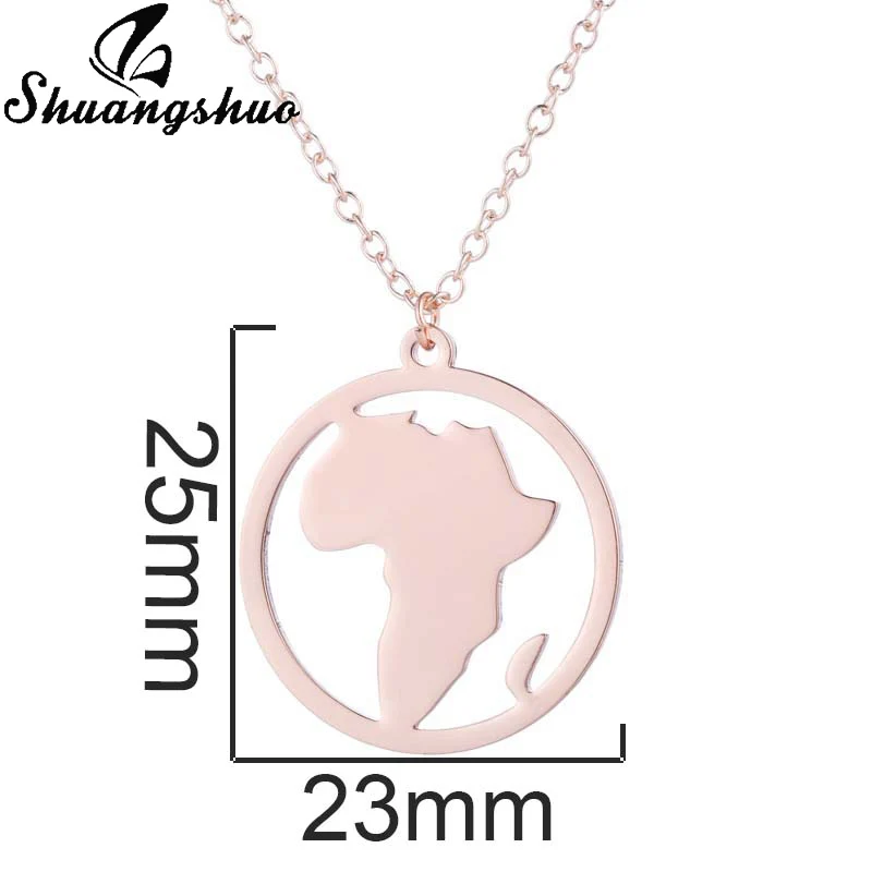 Женские ожерелья Чокеры Shuangshuo модные с изображением карты Африки аксессуары для