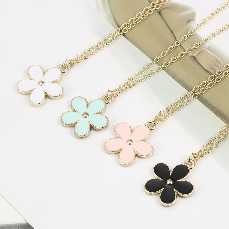 Ожерелье-чокер женское из металлического сплава с цветными цветами | Украшения и