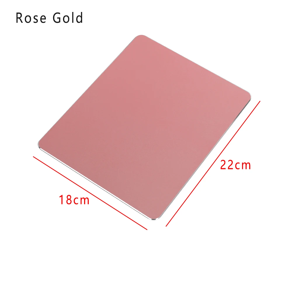 rose gold Алюминиевый сплав коврик для мыши металлический ультра тонкий эргономичный креативный компьютерный игровой коврик для мыши Модный водонепроницаемый нескользящий для ПК ноутбука - Цвет: rose gold