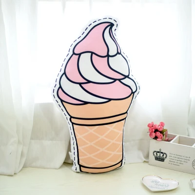 Pink Cone Милые Креативные декоративные подушки INS в стиле 3D мультяшная короткая плюшевая игрушка подушка ультра-мягкая имитация косметики продукты обувь подушки - Цвет: Pink Cone