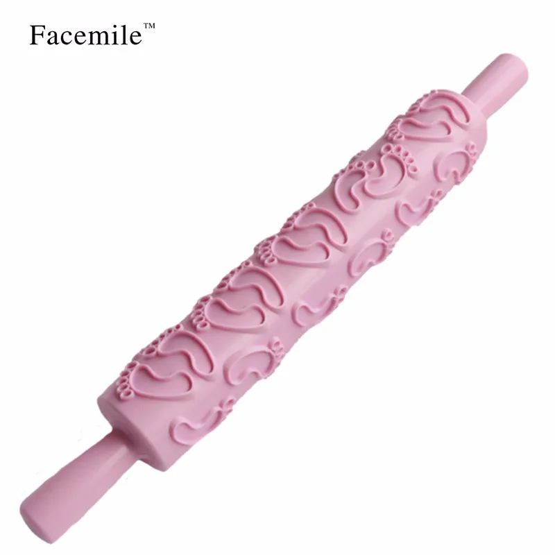 Facemile Милая Скалка с тиснением для ног, сахарное ремесло, подарок, помадка, украшение для торта, 54056