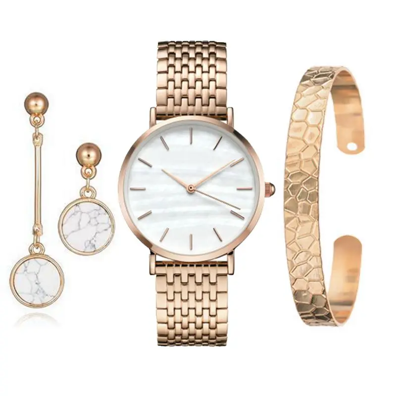 REOULIONS новые коралловые белые модные ретро часы с ремешком из нержавеющей стали