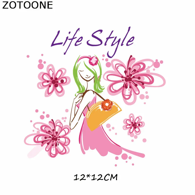 ZOTOONE нашивки с утюгом, милые нашивки для девочек, для одежды, наклейки a-уровня, моющаяся футболка с переводными картинками, аппликация, украшение, нашивка E