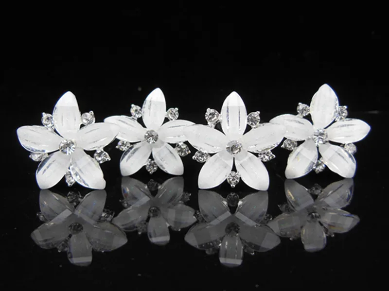 

12 Pcs New Flower Wedding Bridal Prom Pearl Crystal Rhinestone Women Hair Pins Hair Stiks Hair Accessory New Fashion