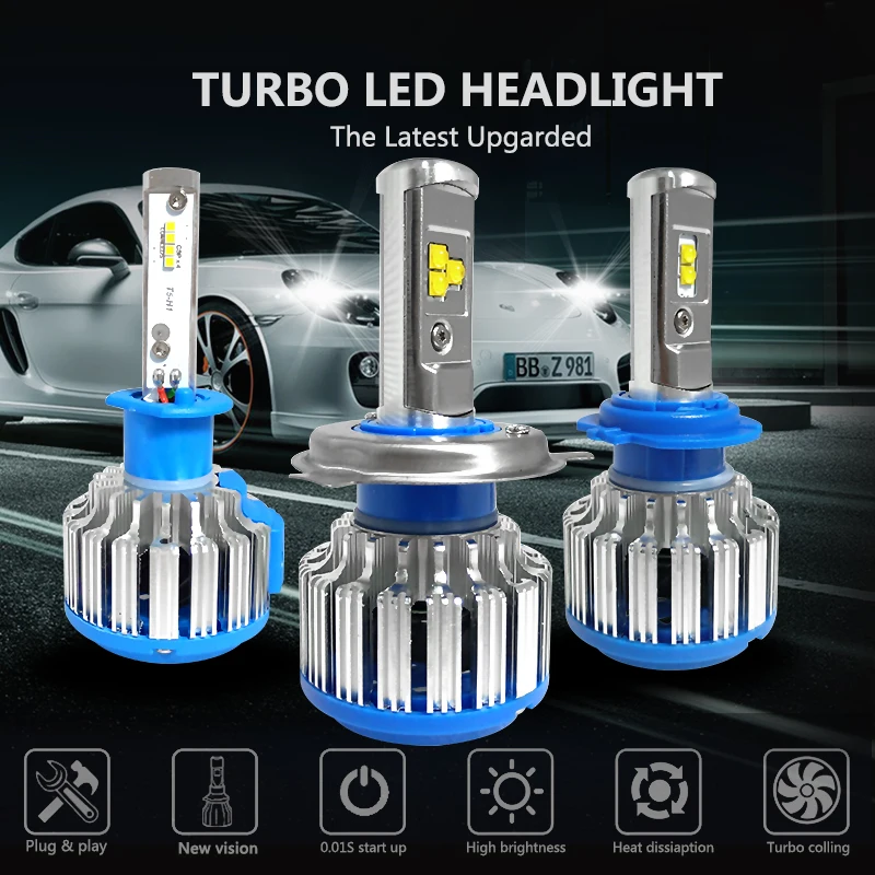 Cnsunnylight H4 H13 Hi/lo автомобиля светодиодные фары высокой Мощность HB2 9003 9007/HB5 9004/HB1 40 Вт X2 белый 6000 К лампы заменить би ксеноновая лампа