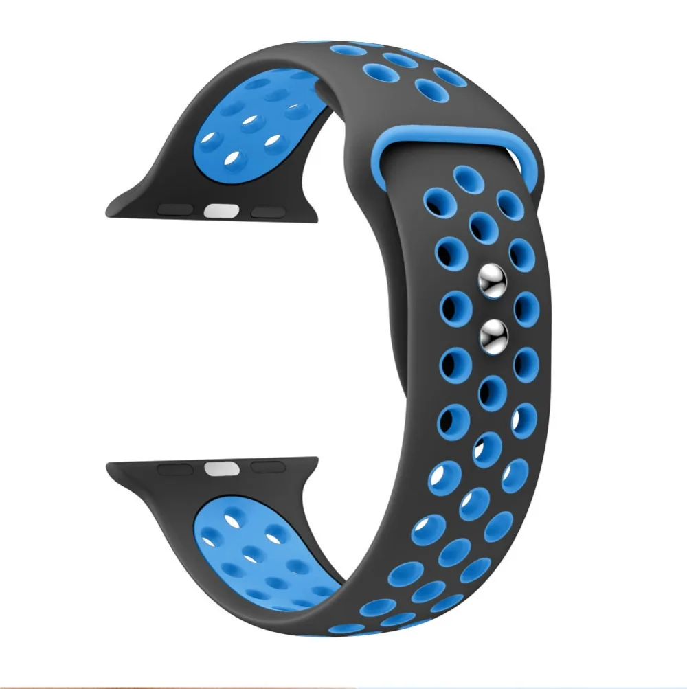 Удлиненный силиконовый сменный спортивный ремешок для Apple Watch Band 38 мм 40 мм 42 мм 44 мм браслетный ремешок для часов для iWatch Series 4/3/2/1