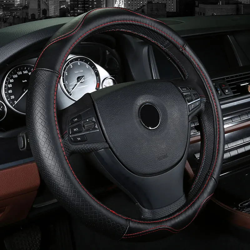 Чехол рулевого колеса автомобиля из натуральной кожи автомобильные аксессуары