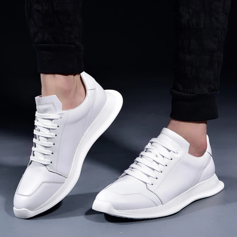Мужская обувь для отдыха Белая на низком ходу в английском стиле фитнеса