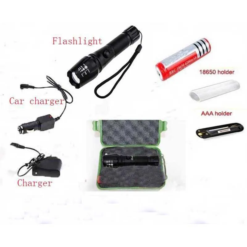 Светодиодный фонарик, масштабируемый тактический фонарь 3000 люмен XML T6 AAA /18650, фонасветильник с 5 режимами, перезаряжаемый светодиодный фонарь для кемпинга на открытом воздухе