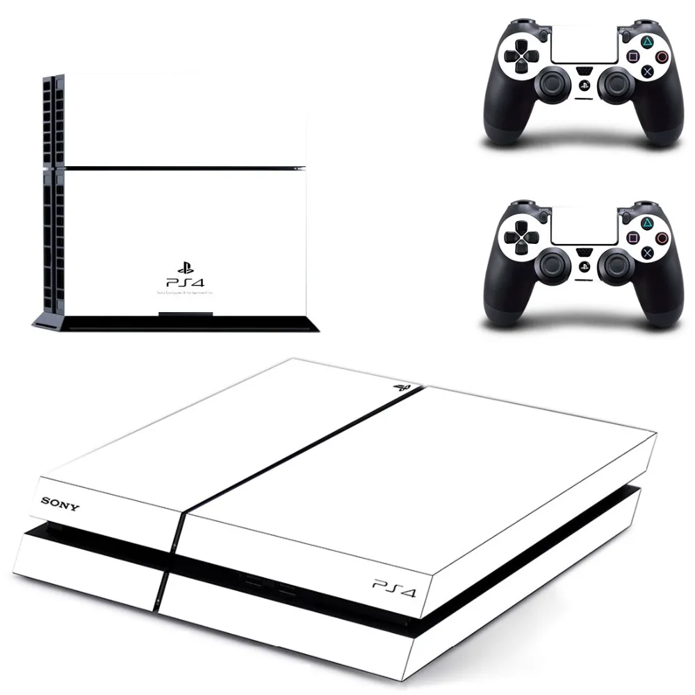 Чистый цвет белый черный прозрачный PS4 кожи Стикеры наклейка винил для sony Playstation 4 консоли и контроллеры PS4 кожи Стикеры