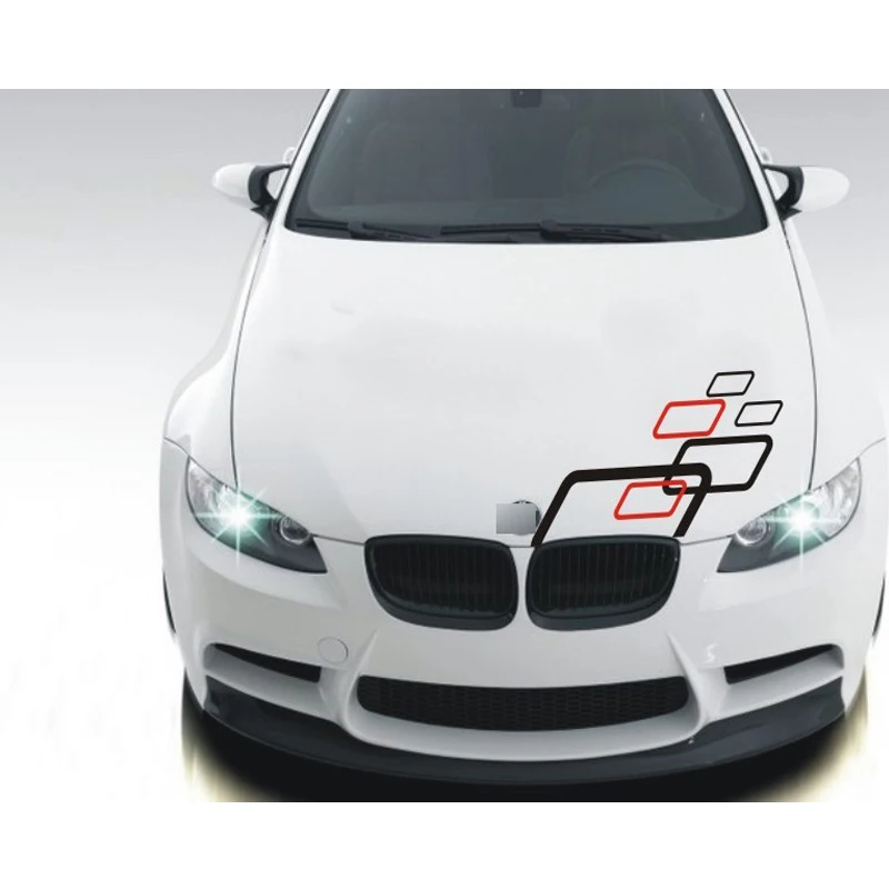 Стильные наклейки для кузова автомобиля двухцветные в виде сетки виниловые