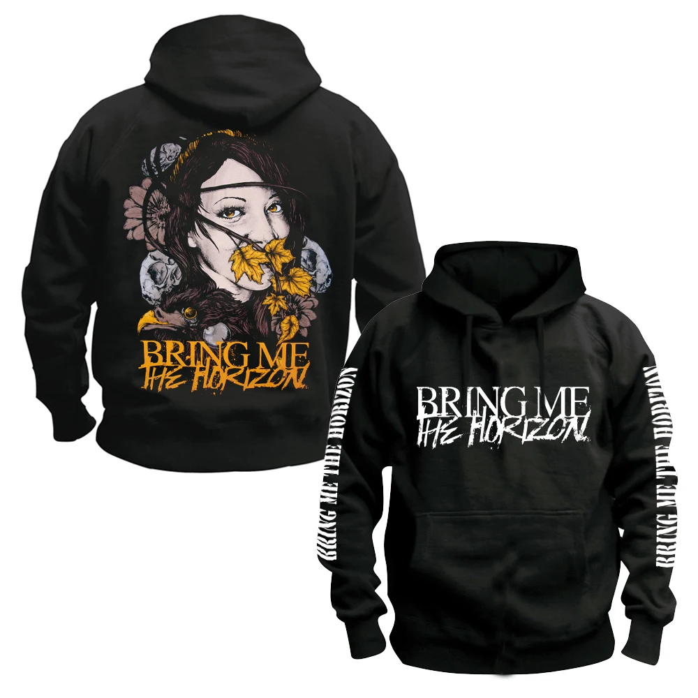 Bloodhoof Bring Me The Horizon, толстовка с капюшоном Rock The Trooper Heavy Death Metalcore, черная хлопковая толстовка с капюшоном для мужчин, Азиатский размер
