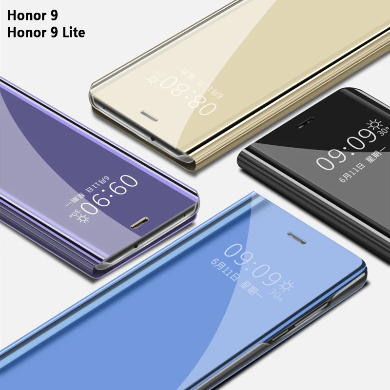 Флип-чехол для смартфона с зеркальным покрытием чехол HuaWei Honor 9 Lite Honor9 кожаные