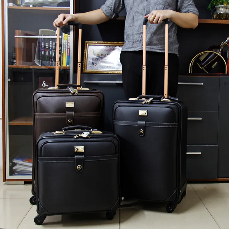 

16 inch Classic Business suitcase luggage trolley case travel luggage rolling suitcase spinner wheels valise bagages waterproof