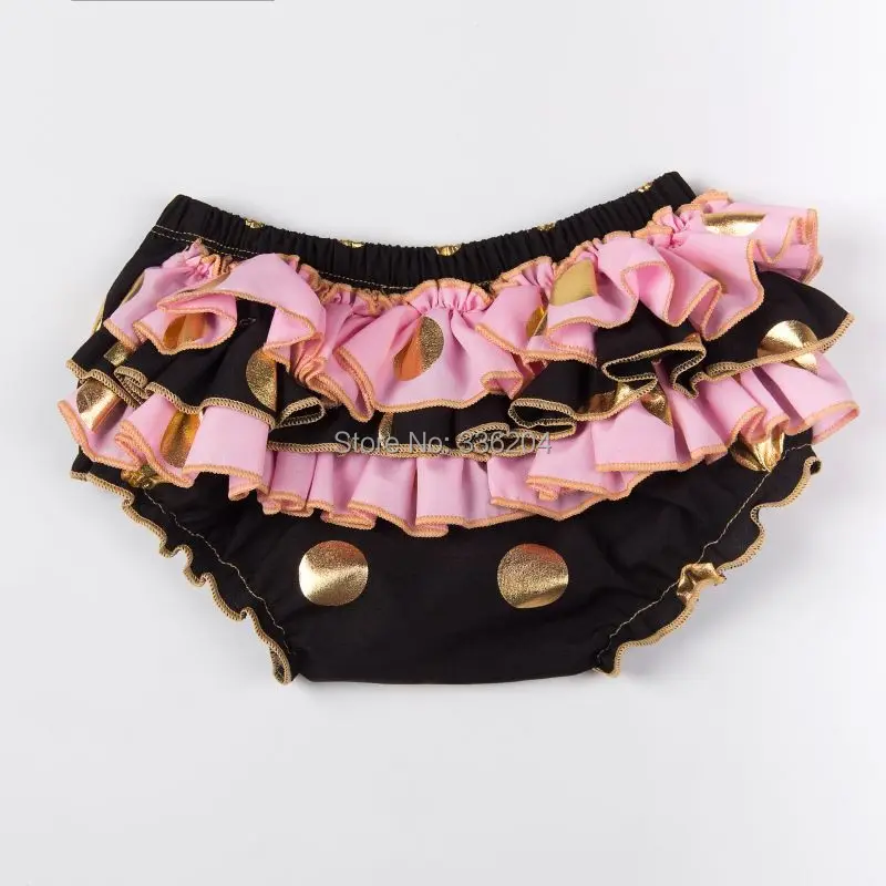 Золотые шаровары в горошек для маленьких девочек подгузник с оборками реквизит