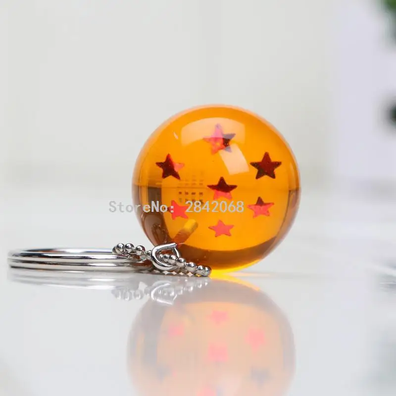 5 комплектов Полный 7 шт./компл. 2,5 см Dragonball Dragon Ball Z 7 звезд хрустальные шары PVC Фигурки игрушки брелок кулон, кольцо для ключей