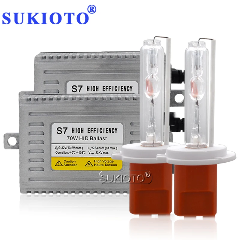 SUKIOTO яркий 70 Вт 24 В H1 H3 H7 ксенон HID головной светильник источник питания 24 В Грузовик Лодка передний светильник 4300 К 5000 К 600 к 800 к автомобильный светильник s