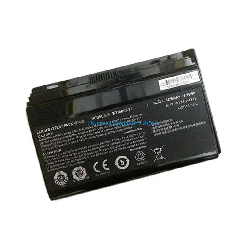 Натуральная W370BAT 8 ноутбук Батарея для Clevo P177SM A W350ET W350ETQ W350ST W370 6 87 W370S 4271 5200 мА/ч