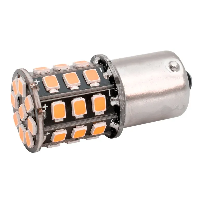 2 шт. BAU15S 7507 PY21W 1156PY Высокая мощность Янтарный Желтый 33 SMD 2835 Светодиодный фонарь для переднего указателя поворота