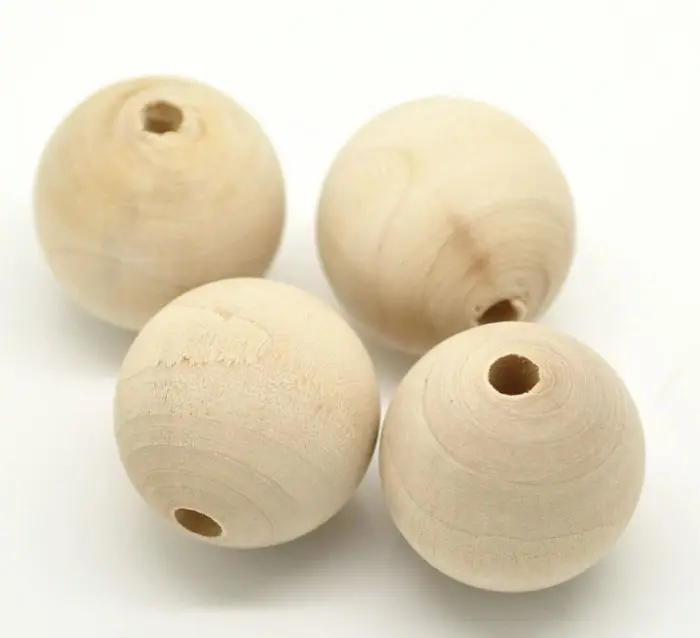 DoreenBeads Retail 20PCs Natural Ball Wood Spacer Beads 30mm(1-1/8") | Украшения и аксессуары