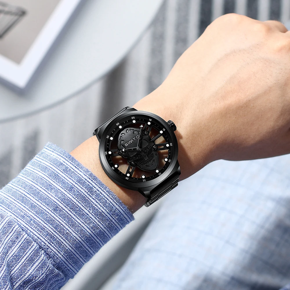 GIMTO Для мужчин часы модные роскошные Водонепроницаемый аналоговые военные