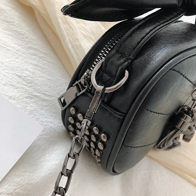 Новинка 2019 модная женская черная мини-сумка через плечо Высококачественная