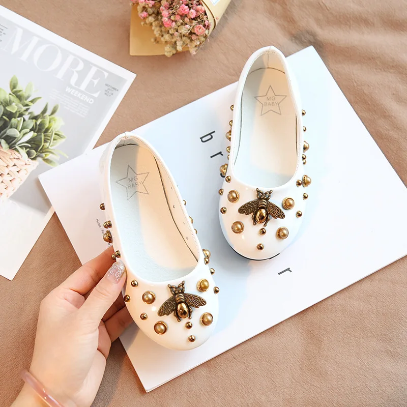 Осень 2020 детская обувь для девочек из искусственной кожи модная маленькая пчела