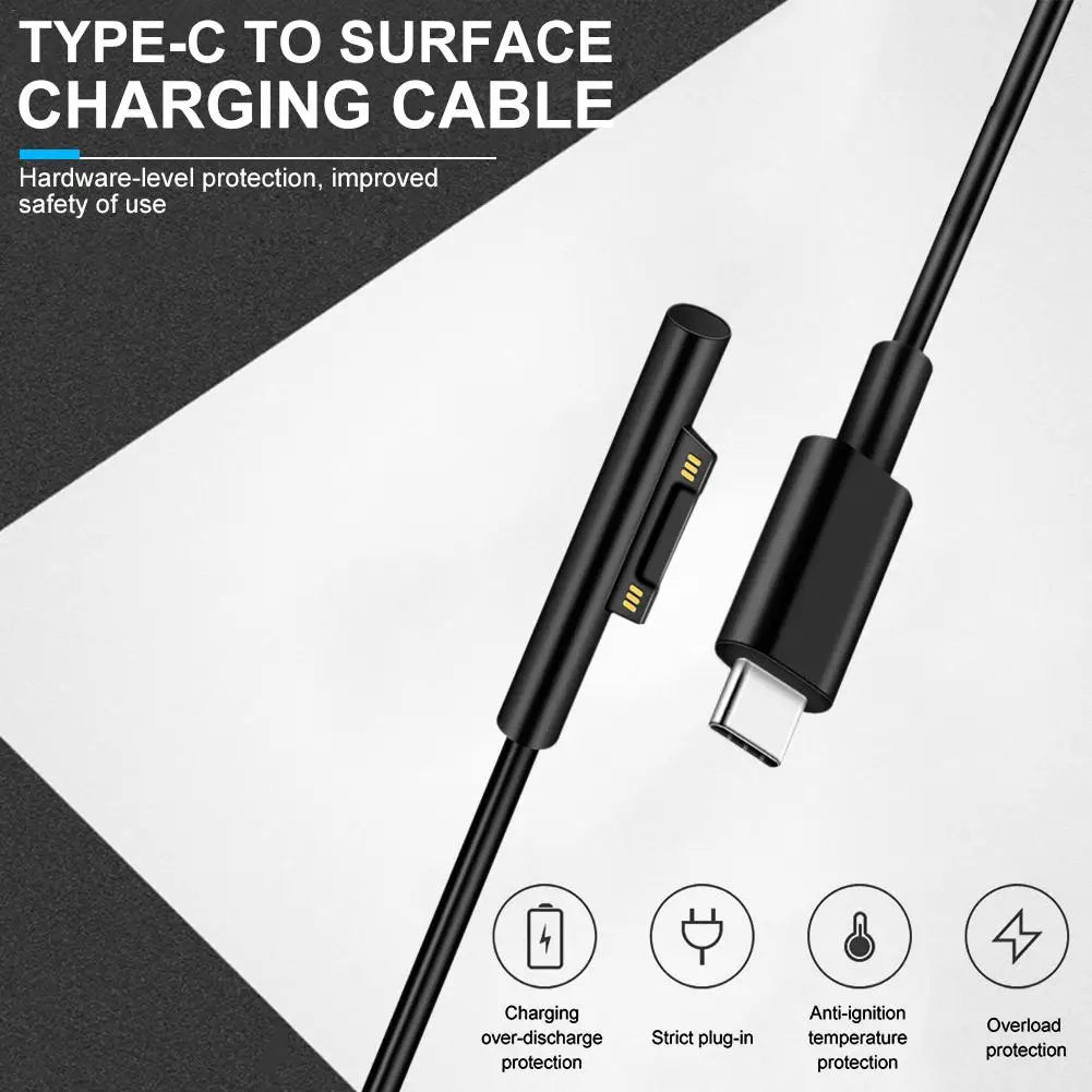1,5 м type-C зарядное устройство для Surface Pro 3 Pro 4 Pro 5 Pro 6 коннектор зарядный кабель адаптер