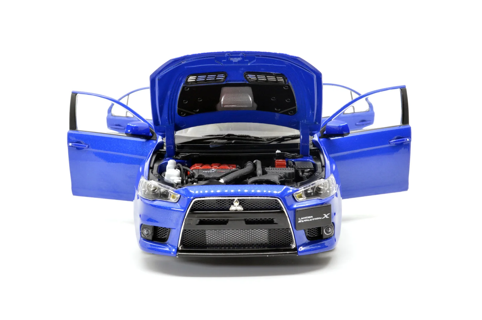 Paudi модель 1/18 1:18 Масштаб Mitsubishi Lancer EVO X синяя литая модель двери автомобиля открыть руль справа