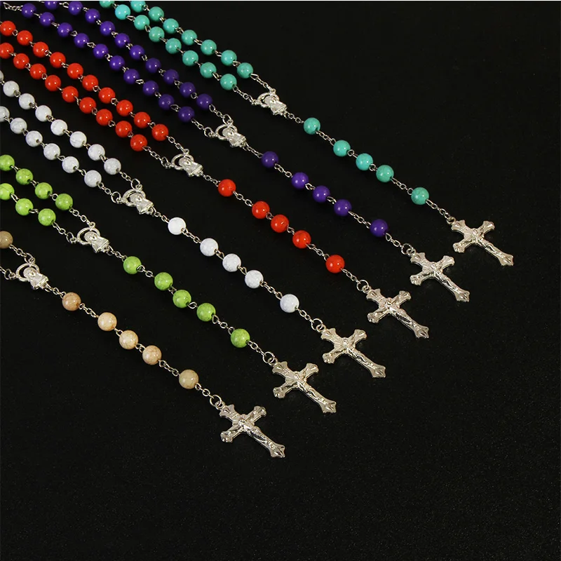 Четки из хрустального жемчуга 8 мм католический пятилетний молитвенный крест-это