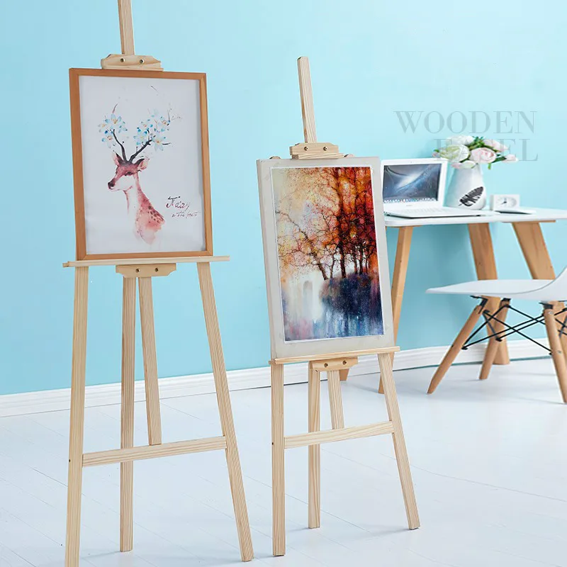 Твердая древесина станковой Caballete Pintura художественная роспись эскиз станковой Caballete Pintura Регулируемый складной мольберт товары для рукоделия для художника