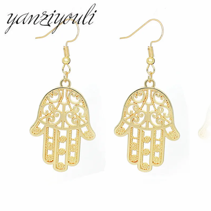 Женские винтажные серьги подвески в форме пальмы Fatima висячие с крючком турецком