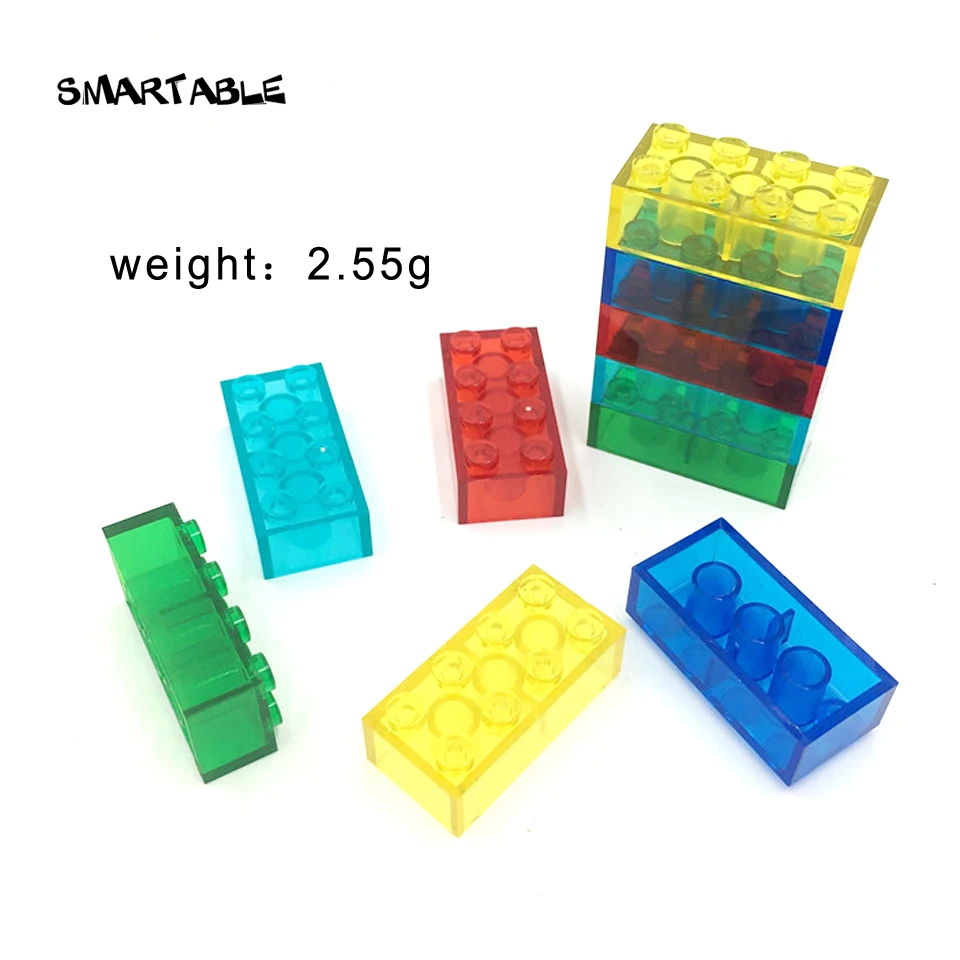 Прозрачный конструктор Smartable 2x4 креативные игрушки для детей совместимы со всеми