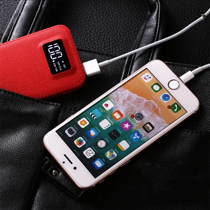 Внешний аккумулятор Powerbank 20000 мАч два порта USB портативный мобильный телефон