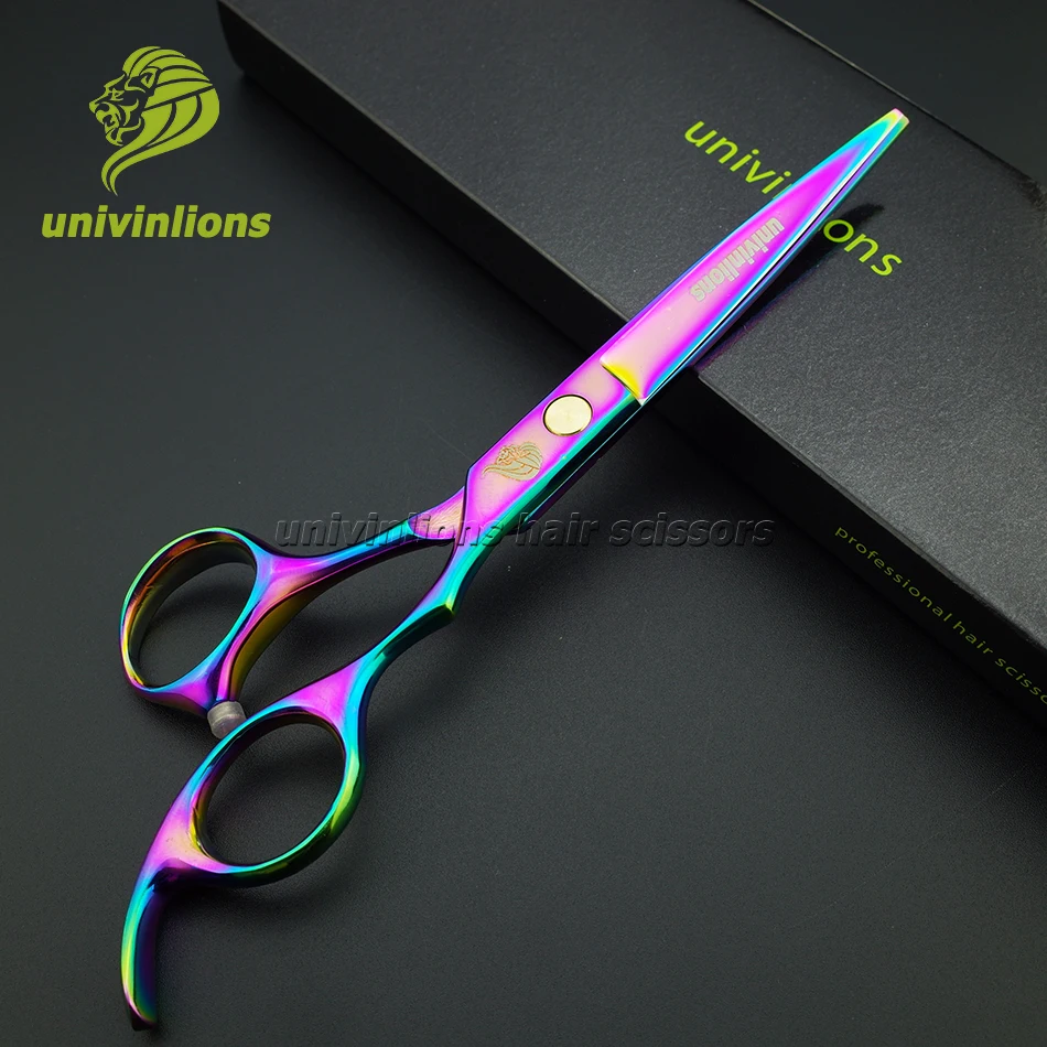 Титановые ножницы 6 дюймов радужные распродажа японские парикмахерские