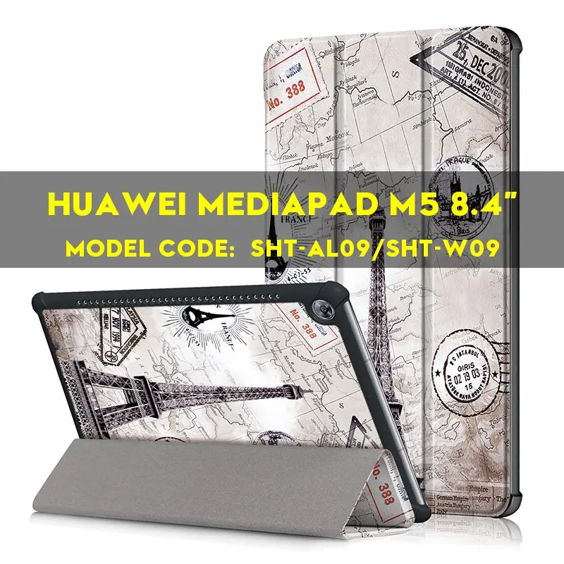 M5 8.4 Tower AIEACH чехол для huawei MediaPad M5 10,8 CRM-AL09 CRM-W09 из искусственной кожи смарт-чехол с откидной крышкой держателем для huawei MediaPad M5 8,4 чехол - Цвет: M5 8.4 Tower