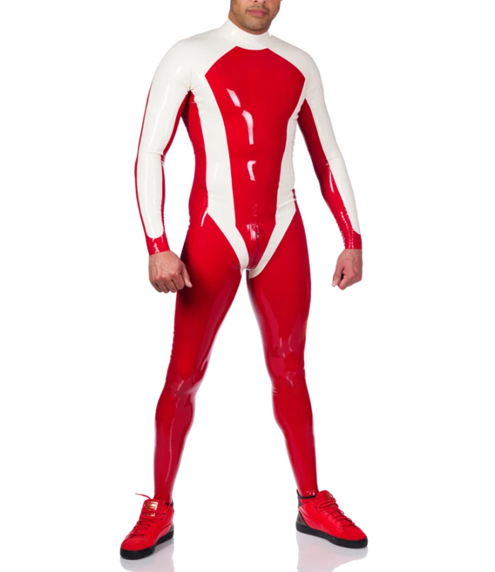 Новое поступление заказной латексный Облегающий комбинезон с ногами резиновый