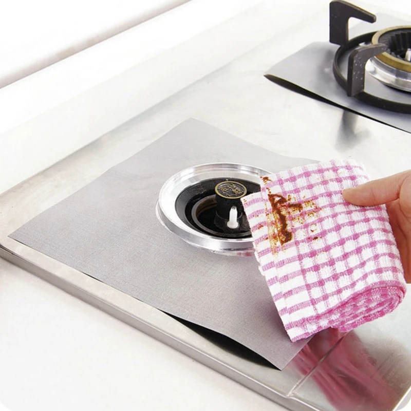 YTE защитное покрытие для газовой плиты 4 шт. многоразовая крышка горелки лайнер