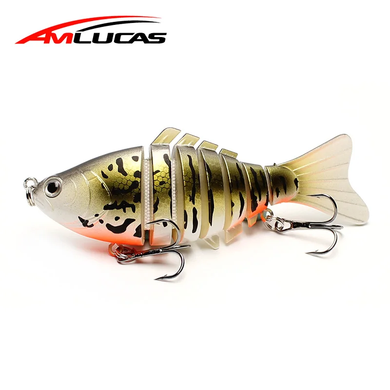 Amlucas Рыбная приманка вобблер Swimbait 6 шарнирных секций 10 см 15 9 г Isca искусственная