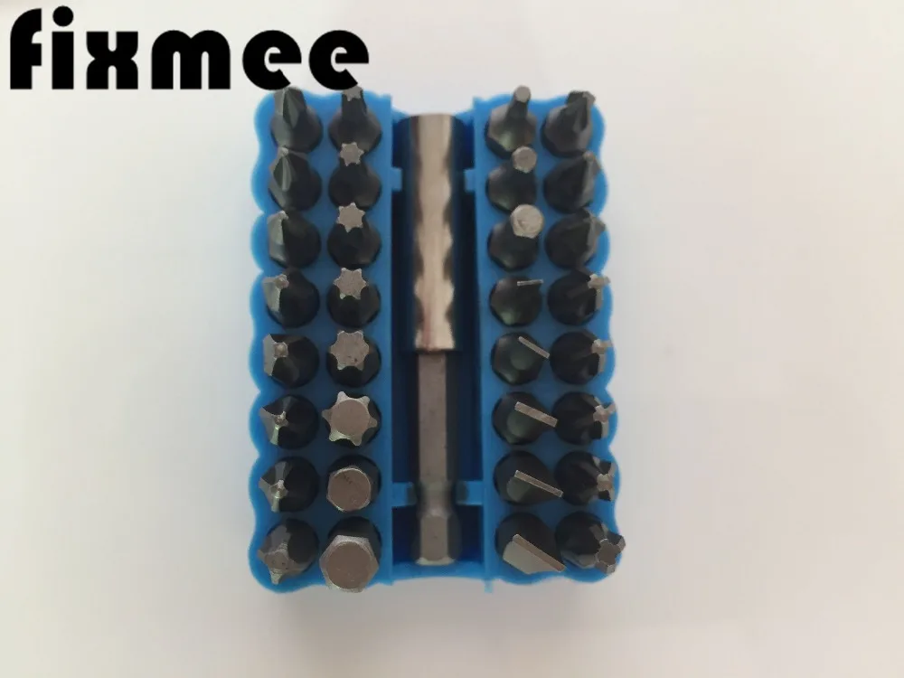 Fixmee 33Pc Security Tamper Proof Torx Screwdriver Bits Set Spanner Star Hex Holder Rod | Инструменты
