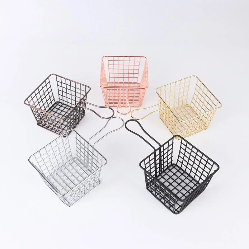 Корзина для картофеля фри из нержавеющей стали держатель закусок тарелка