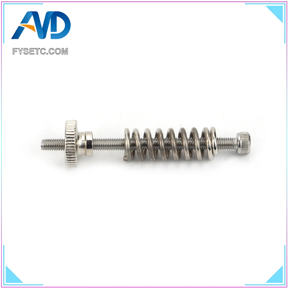 10pcs 3D Printer Parts M3 Thread Screws Nuts 45mm Leveling Spring Knob Part Components Hexagon Hex Stainless Steel